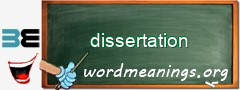 WordMeaning blackboard for dissertation